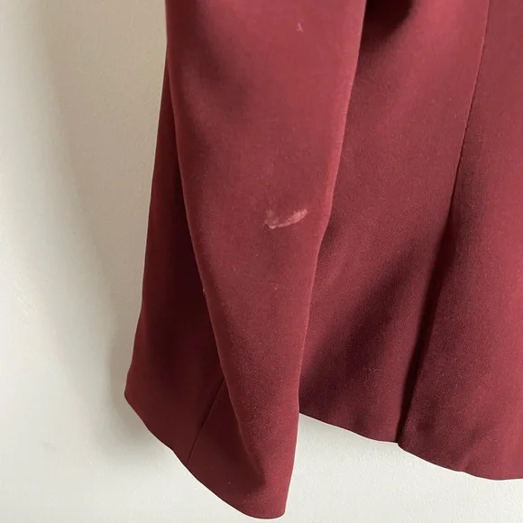 Banana Republic Factory Tuxedo Soft Blazer in Black Rose Burgundy Size 10 - Picture 5 of 5